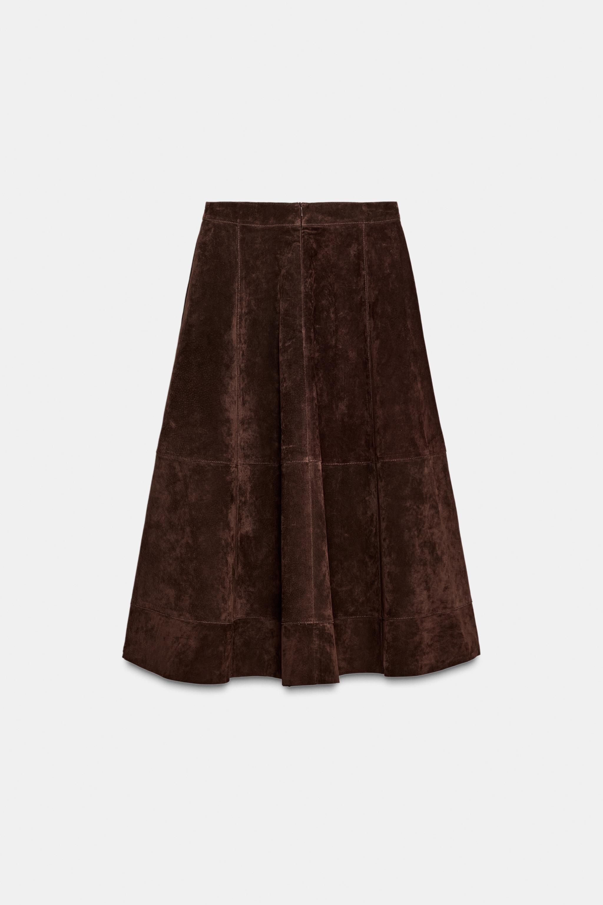 100% SUEDE CAPE SKIRT